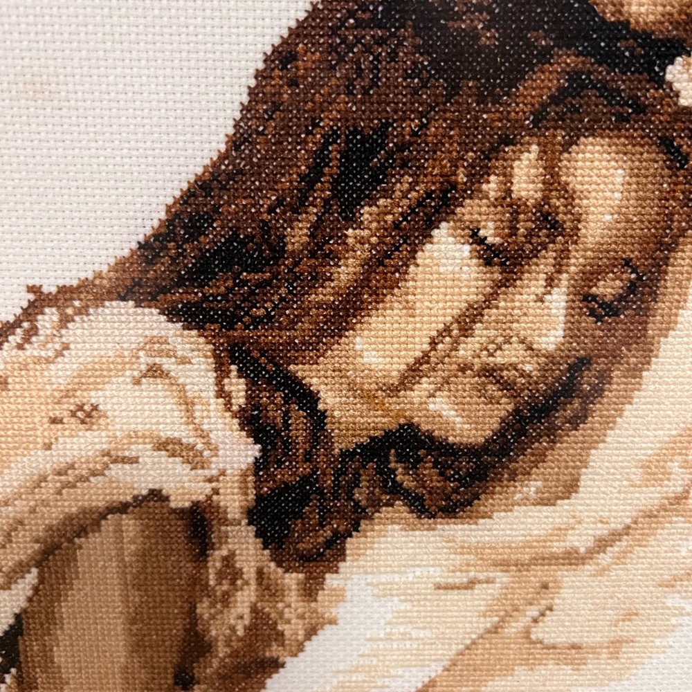 Cross Stitch Finished Couple Lovers Framed Art 18x15.5 Romance Love Needlepoint - Picture 2 of 8